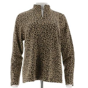 LineaLouis Dell'Olio Jacquard Animal Mock Top